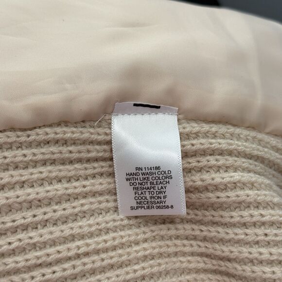 Y2K Liz Claiborne Faux Fur Sweater Vest Small Cream Mobwife Grunge Penny Lane - Picture 9 of 9